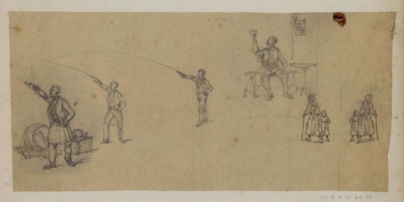 Etude de personnages, Thomas François Drake, 19e siècle