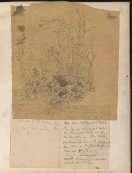 Scène de chasse, Thomas François Drake, 19e siècle