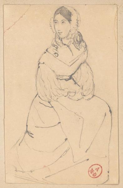 Femme assise, Peter Hawke, 1ère moitié 19e siècle