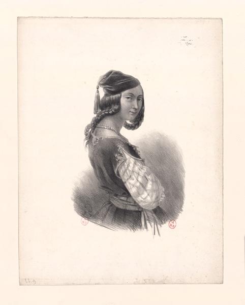 Jeune femme en costume (Titre factice), Louis René Lebiez, 19e siècle