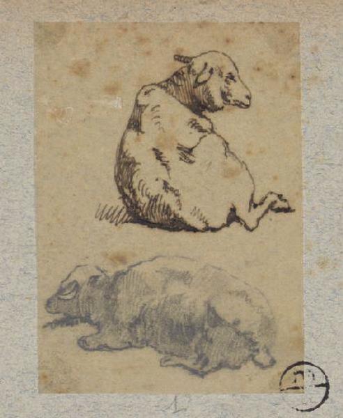Moutons couchés, Alexandre Solde, 19e siècle
