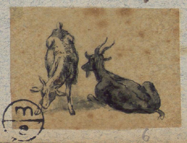Deux chèvres, Alexandre Solde, 19e siècle