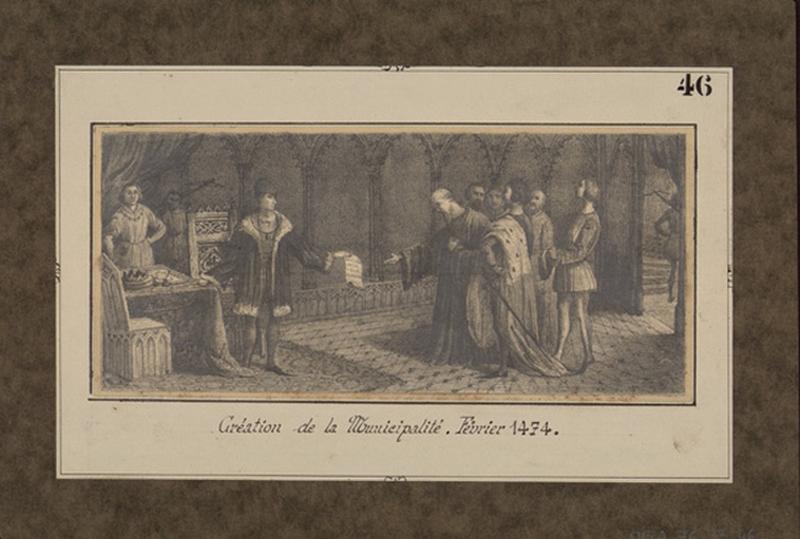 Création de la Municipalité. Février 1474, Félix Benoist, 1843