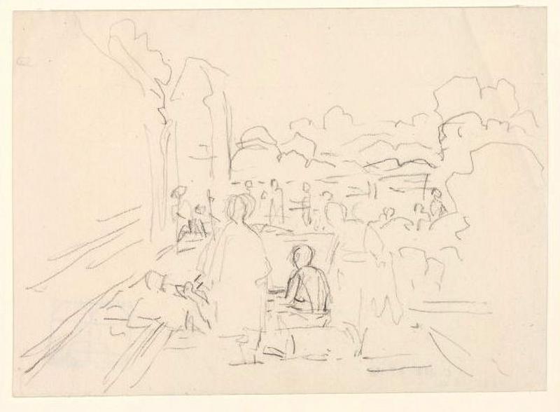 Esquisse de personnages, Guillaume Bodinier, 19e siècle