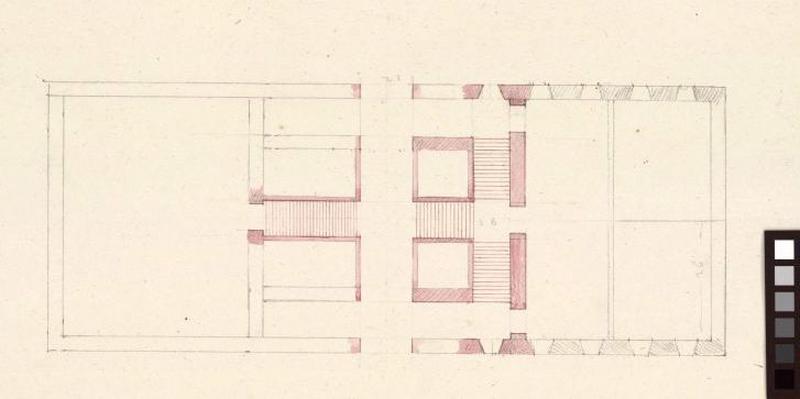 Plan d'une villa, Guillaume Bodinier, 19e siècle