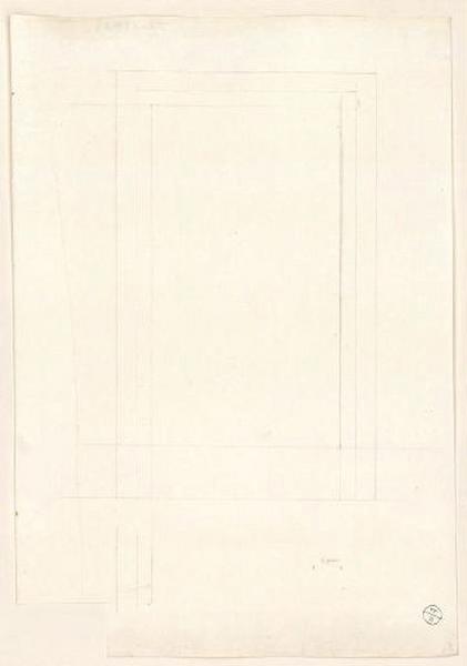 Plan (étude pour le réaménagement de l'Ecole nationale des Beaux-Arts), Guillaume Bodinier, 19e siècle
