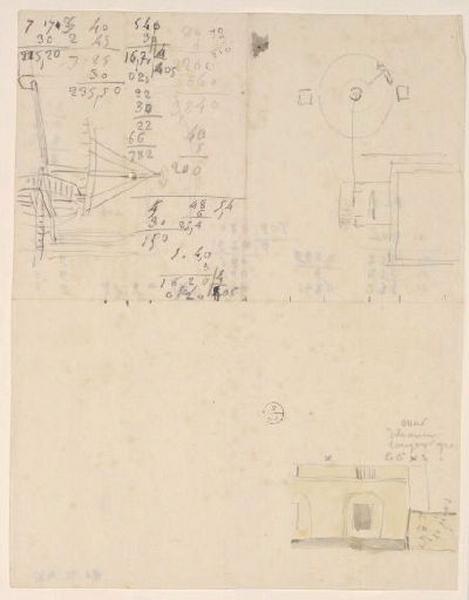 Plan et élévation, Guillaume Bodinier, 19e siècle