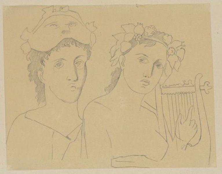 Deux têtes, Guillaume Bodinier, 19e siècle