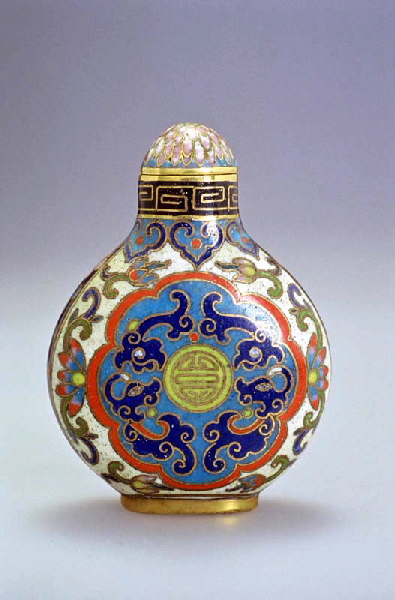 Flacon à tabac, motif de caractère Shou (longévité)_0
