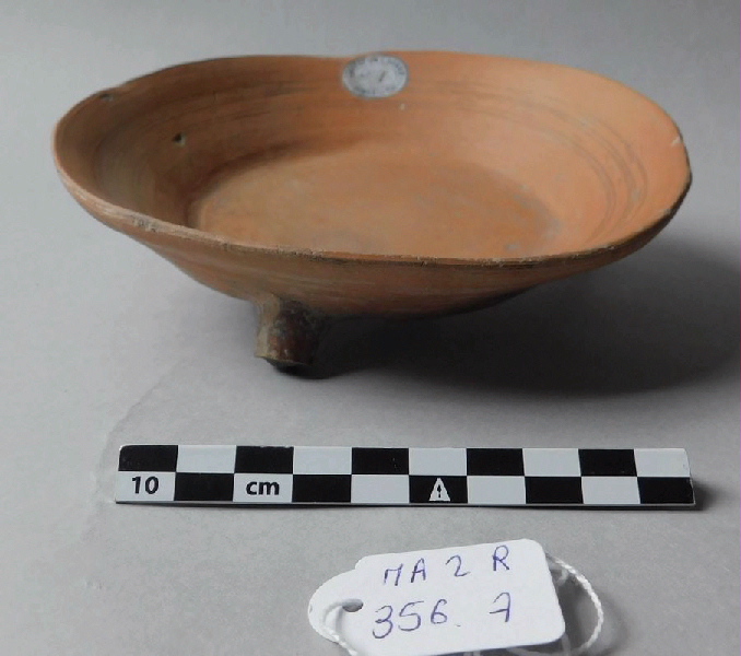 Coupe tripode aztèque, type noir sur orange tardif_2