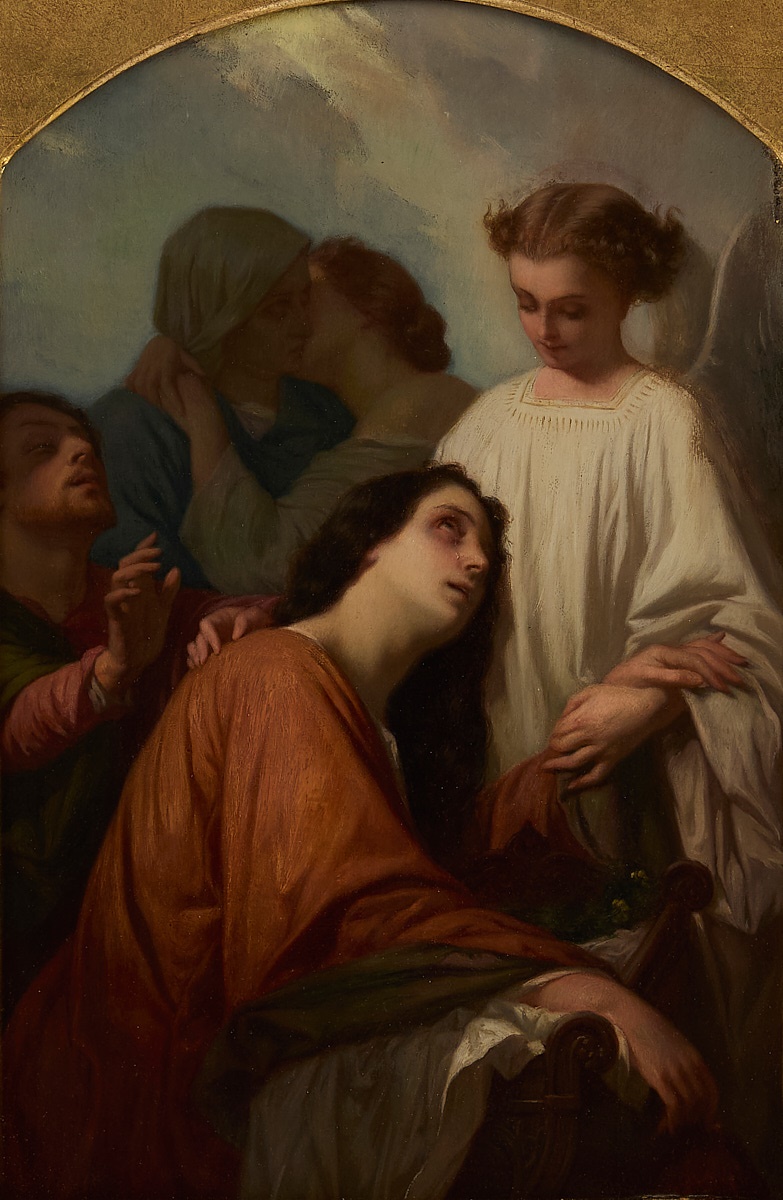 Les Béatitudes 2 : "Bienheureux ceux qui pleurent parce qu'ils seront consolés", Charles Landelle, 1851 (vers)