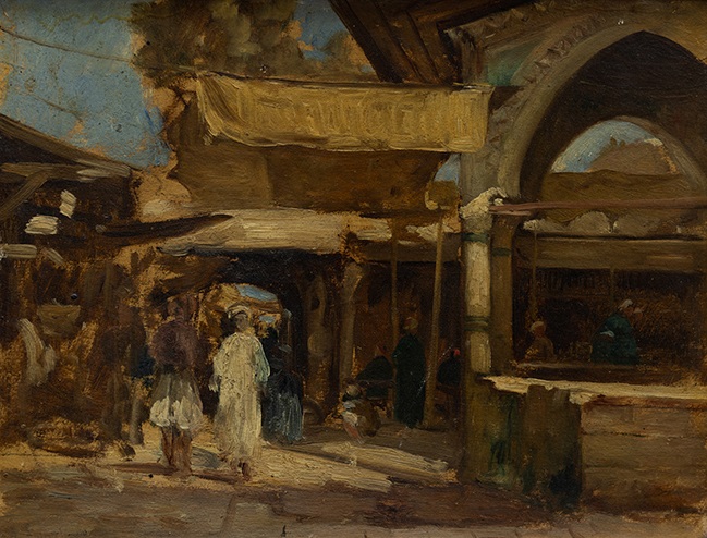 Bazar ou Boutiques, Jaffa ; Un Bazar (Ancien titre), Charles Landelle, 03 /1876-04 /1876