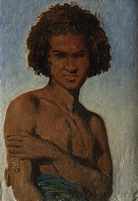 Biskaris, tête d'homme, Charles Landelle