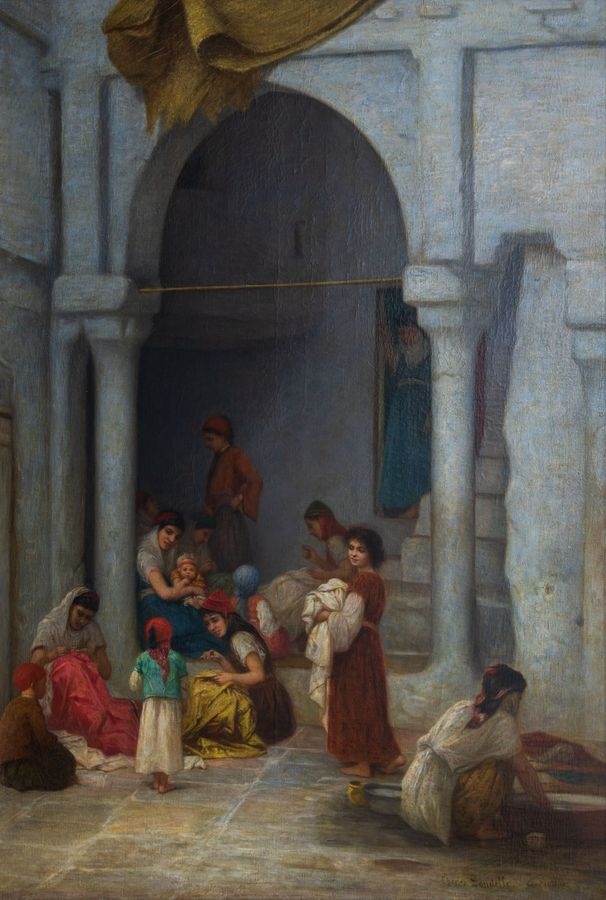 Intérieur d'une maison juive à Constantine, Charles Landelle, 1889