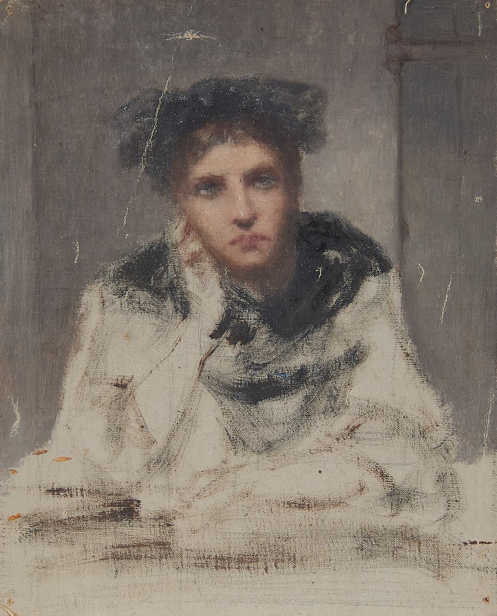 Jeune femme accoudée (Titre), Charles Landelle, 1840-1908