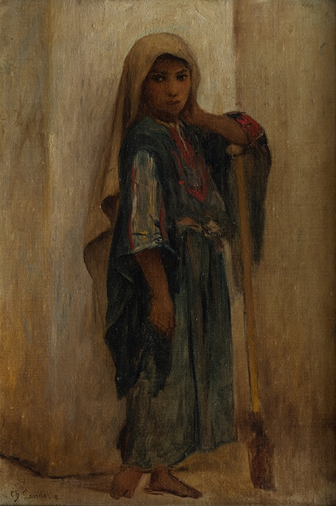 Jeune mendiante ; Jeune fille s'appuyant sur une pelle (Ancien titre) ; Palestine (Ancien titre), Charles Landelle, 03 /1876-04 /1876