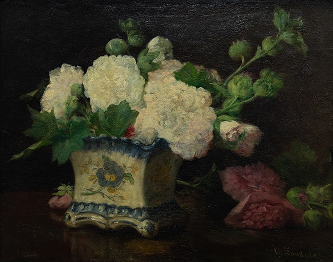 Nature morte aux fleurs ; Fleurs (Ancien titre), Charles Landelle, 1893 (vers)