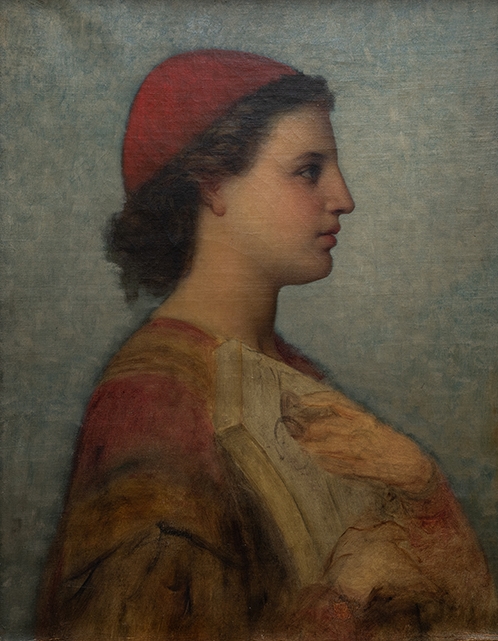 Portrait de jeune musicien (Titre) ; Profil de jeune musicien (Autre titre), Charles Landelle, 1875 (vers)