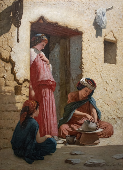 Scène de la vie arabe : la poterie à El kantara, Charles Landelle, 1891