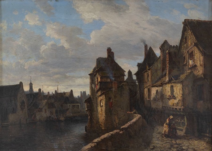 La rue de Rivière à Laval, Jean-Baptiste Messager, 1852