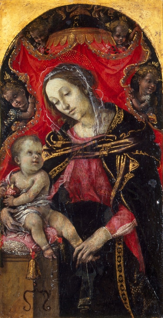 La Vierge et l'Enfant au coussin ; La Vierge et l'Enfant Jésus au coussin, Raffaellino Del Garbo, 1490 Vers