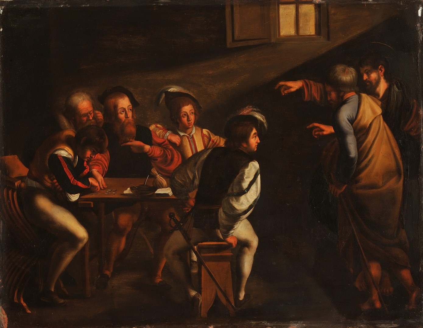 La Vocation de saint Matthieu, Michelangelo Merisi Da Caravaggio