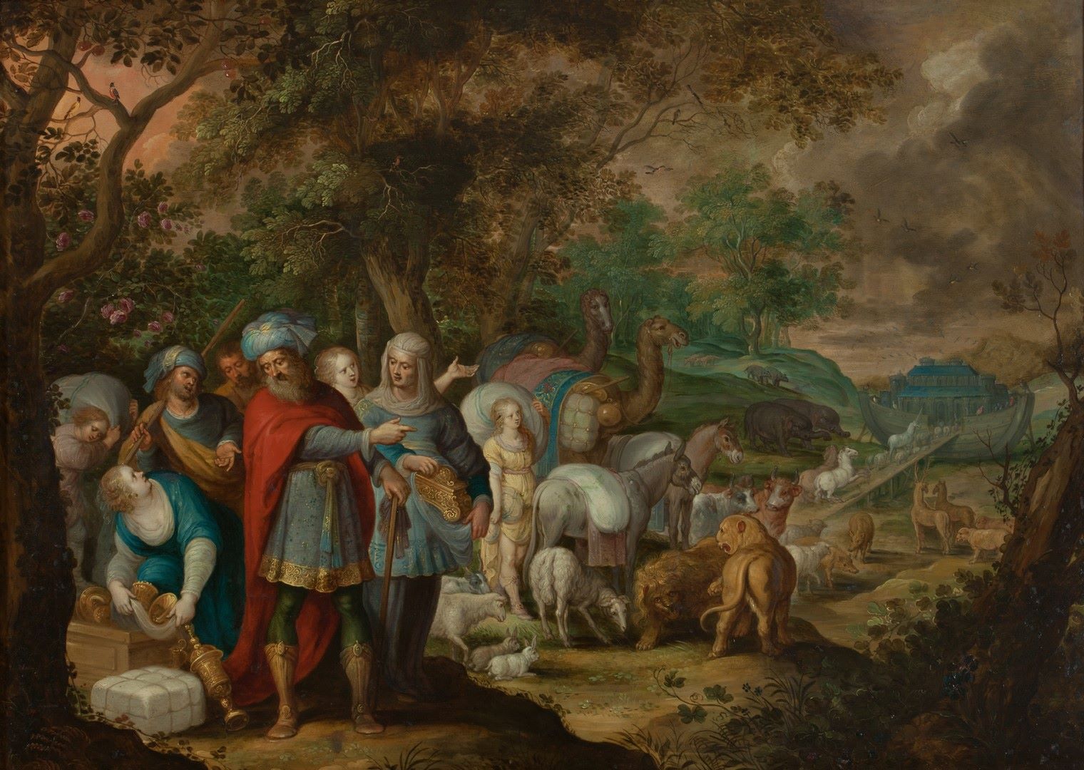 Noé dirige l'entrée des animaux dans l'arche, Frans Francken, 1628 Après