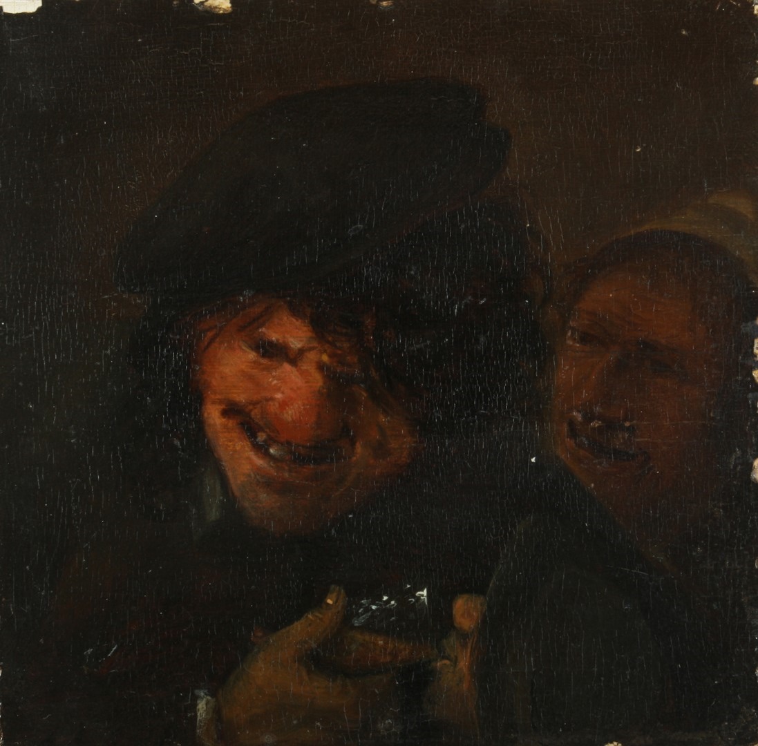 Homme donnant à boire à un enfant ; Un grimacier, Joos van Craesbeeck, 1640-1660
