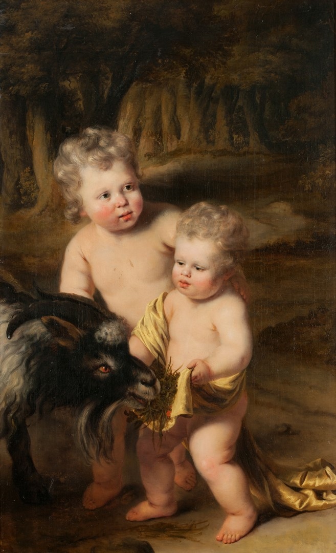 Enfants donnant à manger à un bouc, Ferdinand Bol, 1654