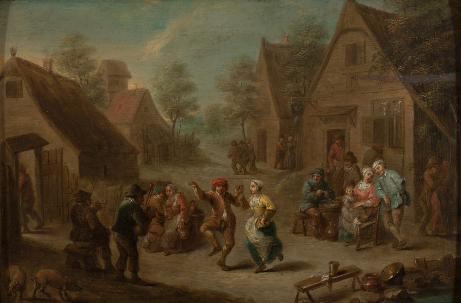 Danse au son de la cornemuse ; Fête de village, David Téniers