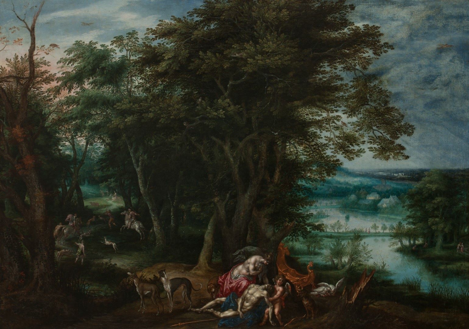 La Mort d'Adonis, Hendrick de Clerck, 1610 Vers