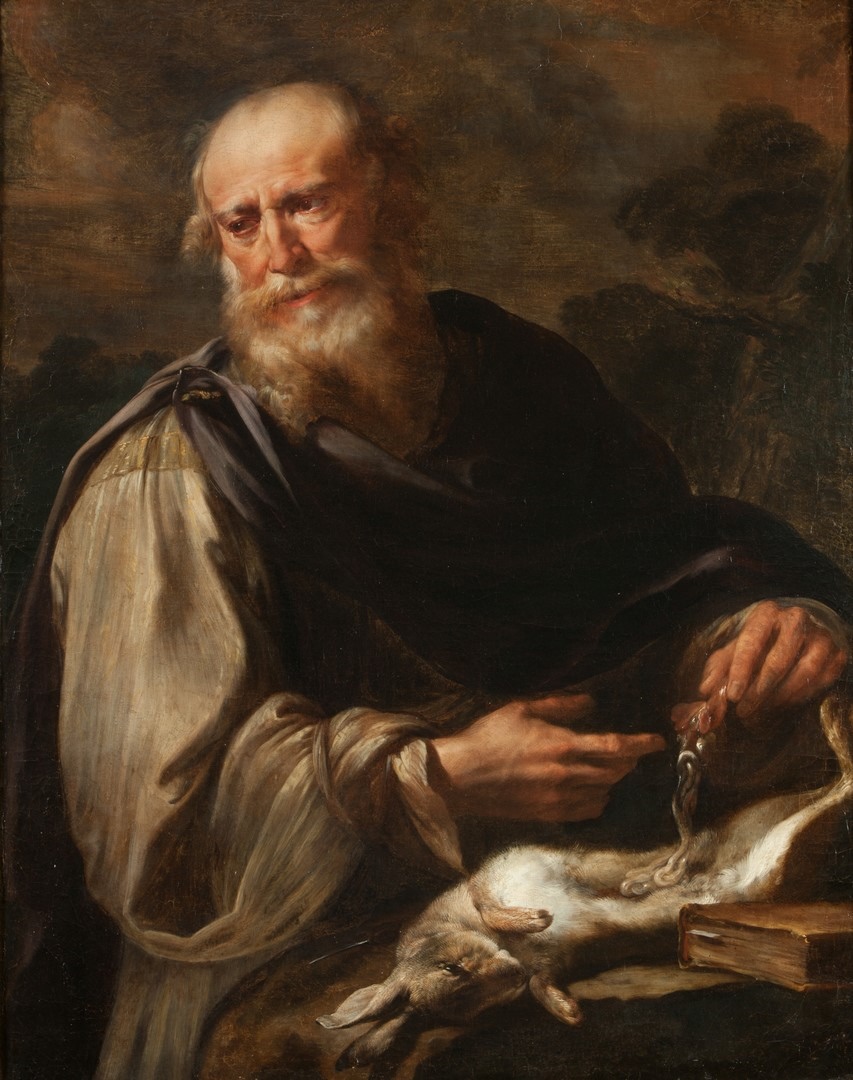 Professeur d'anatomie disséquant un lièvre, Pieter van Mol, 1630-1650
