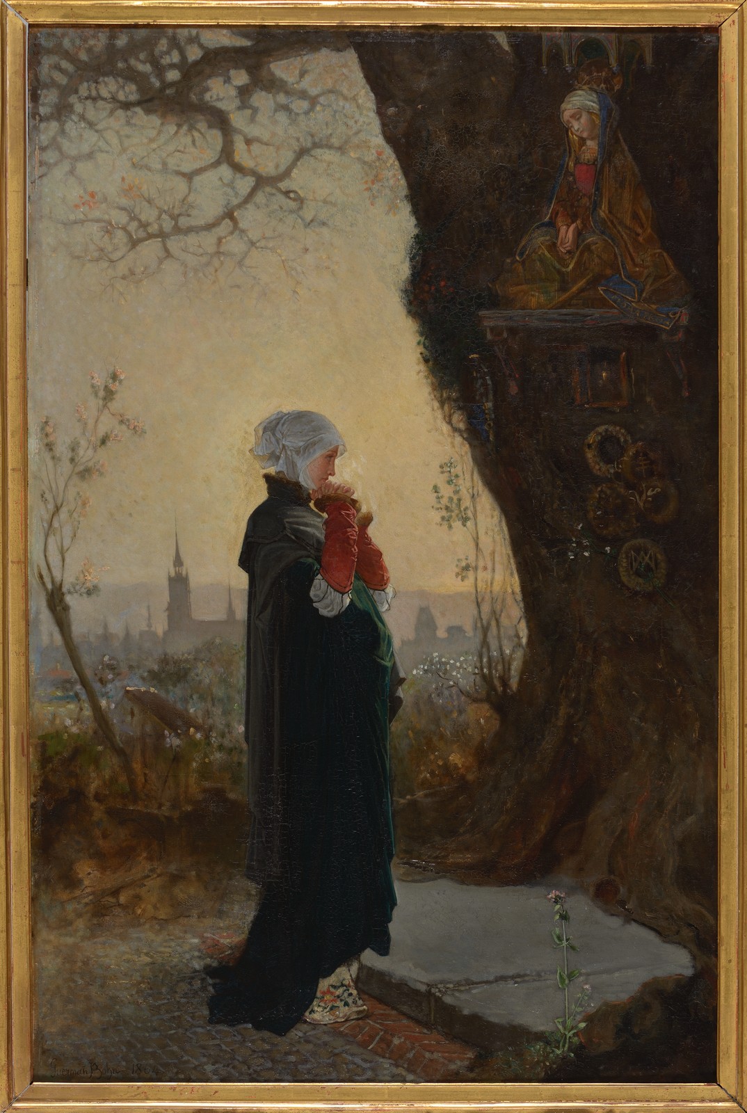 Marguerite (femme en prière devant une madone), German von Bohn, 1864