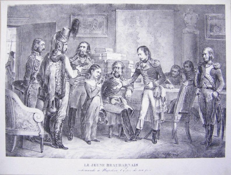Le jeune Beauharnais redemande à Napoléon l'épée de son père, Villain, 1826