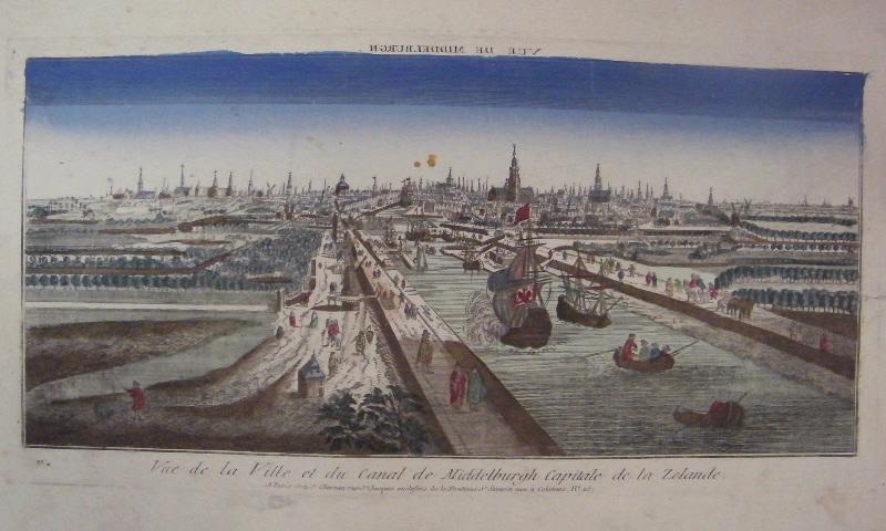 Vue de la ville et du canal de Middelburgh capitale de la Zelande_0