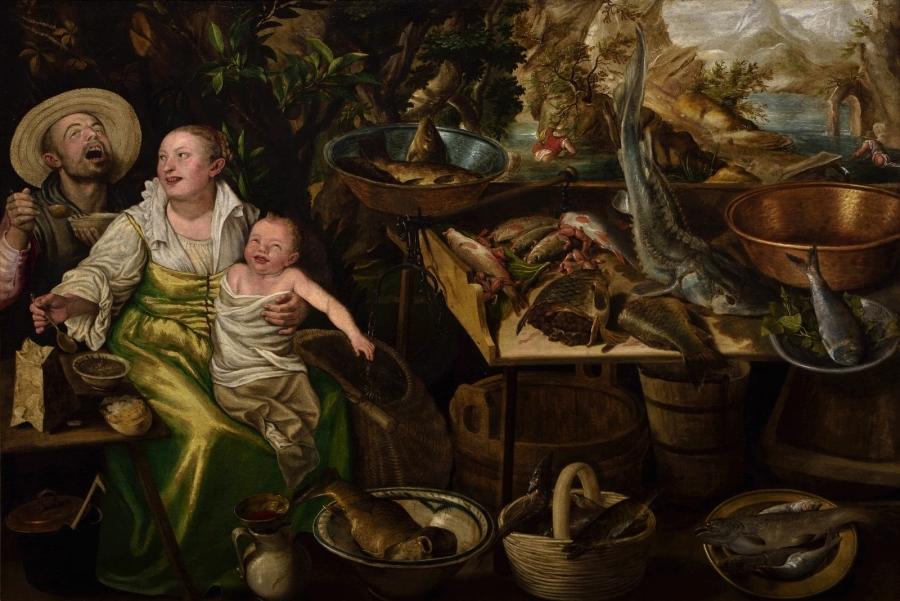Pescivendoli (Les Poissonniers) ; Scène paysanne avec nature morte aux poissons (titre ancien)_0