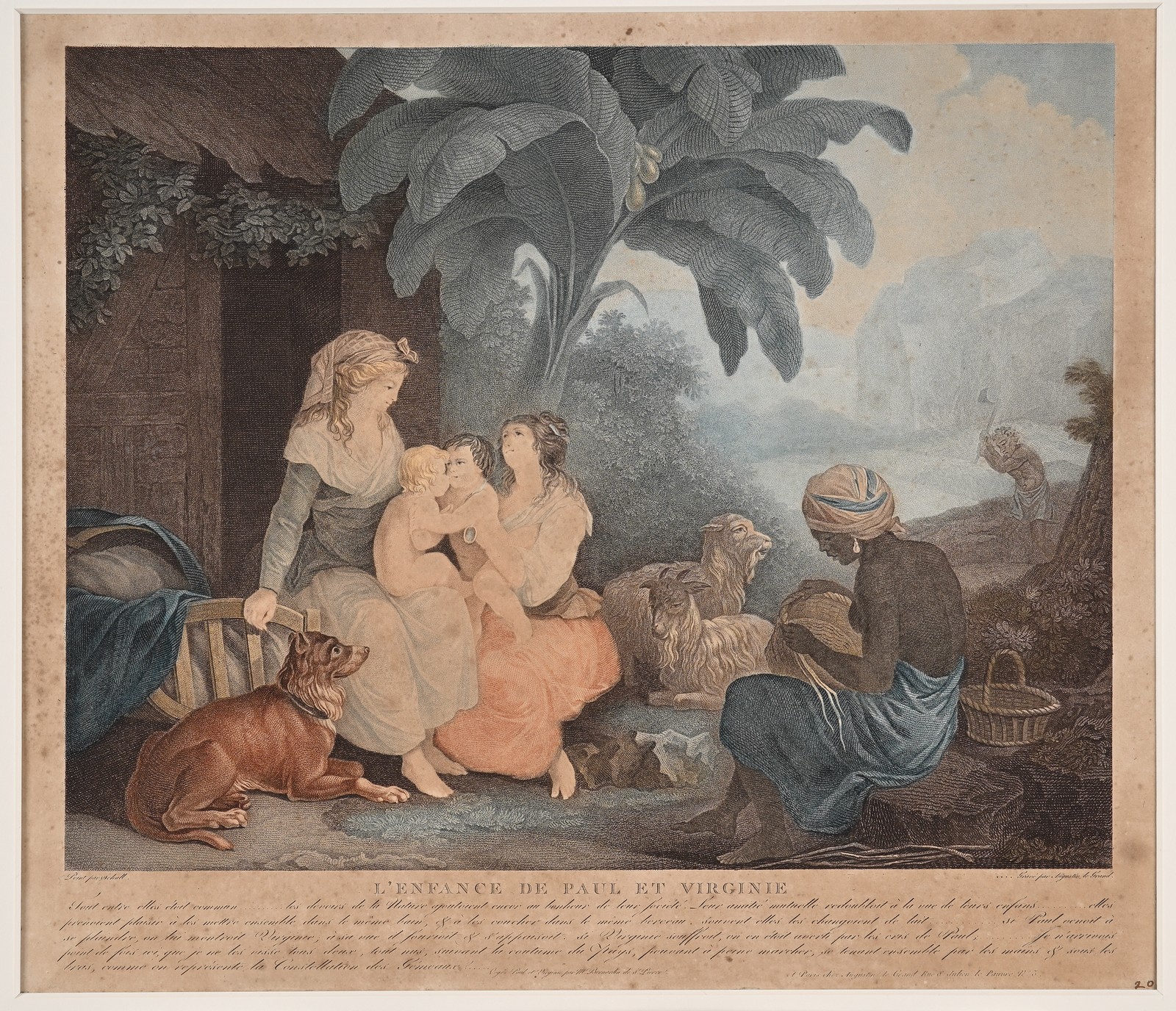 Histoire de Paul et Virginie : L'enfance de Paul et Virginie, Jean Frédéric Schall, 18e siècle