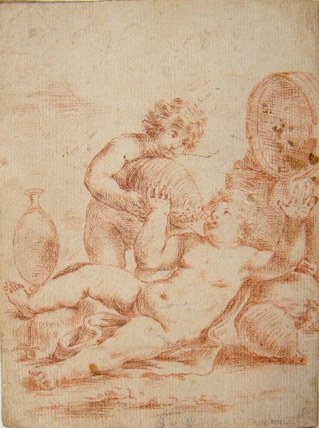 Putti (Enfance de Bacchus ?), Giuseppe Maria Mitelli, 2e moitié 17e siècle