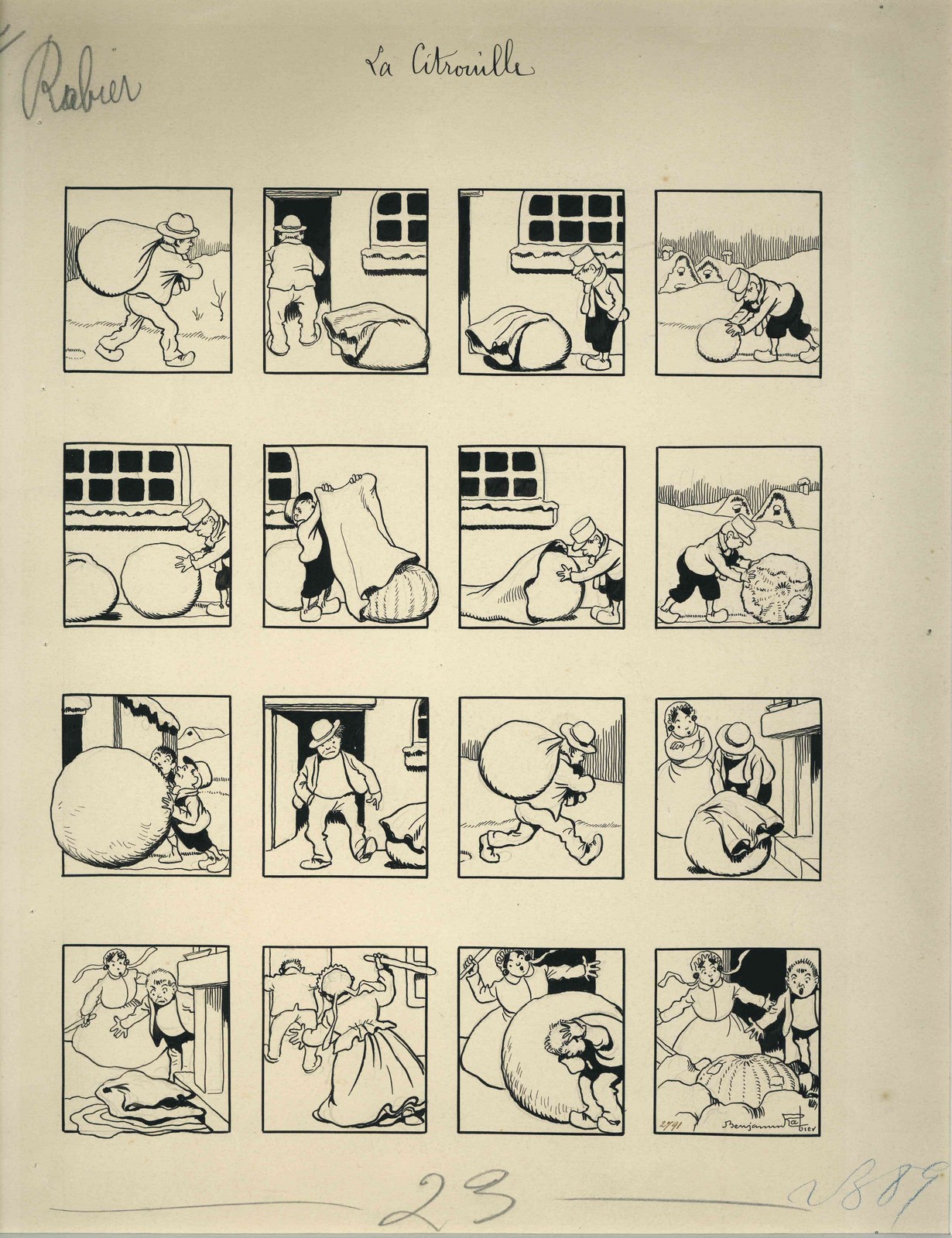 La jeunesse illustrée : La citrouille, Benjamin Rabier, 4e quart 19e siècle, 1er quart 20e siècle