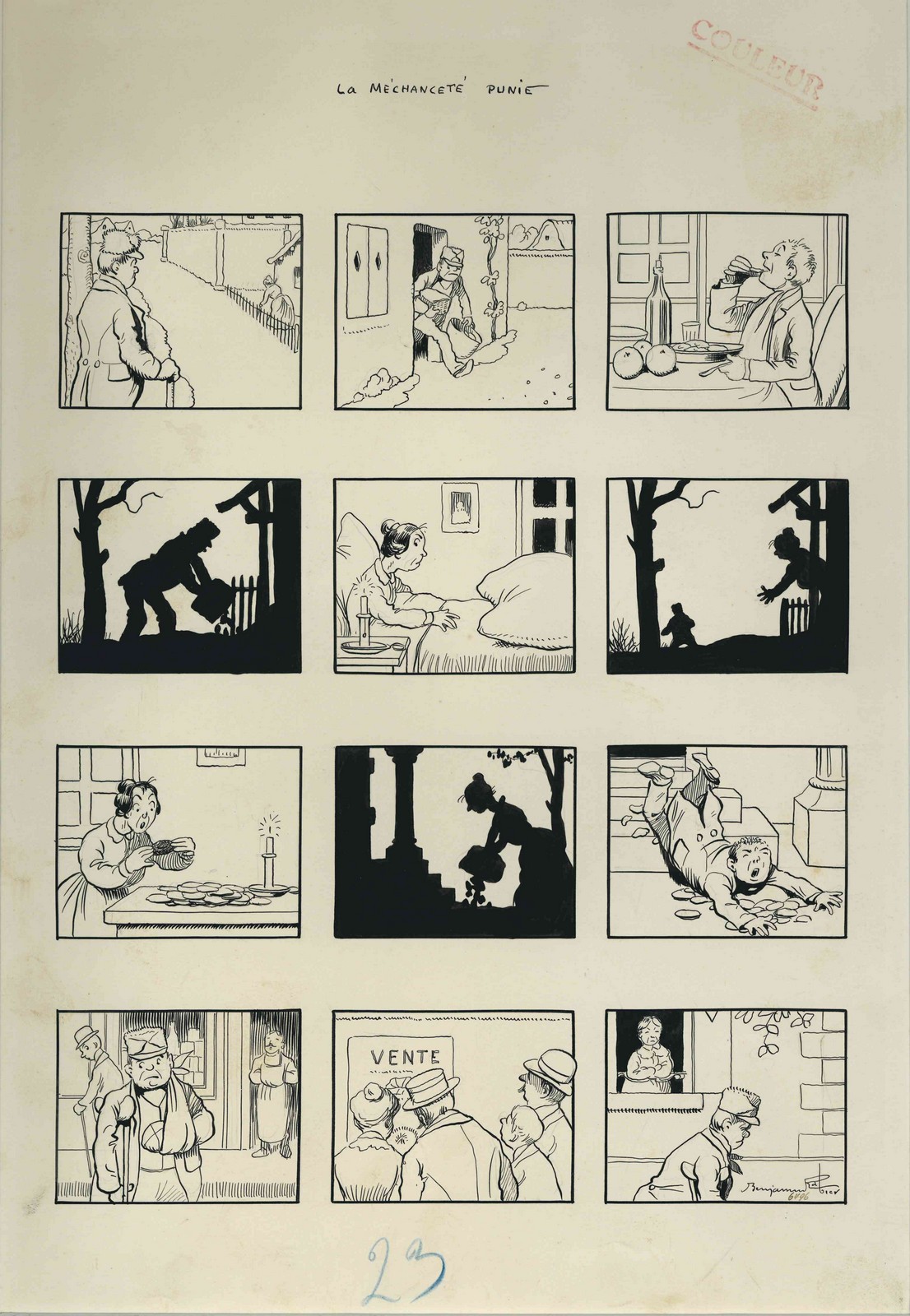 La méchanceté punie, Benjamin Rabier, 1er quart 20e siècle