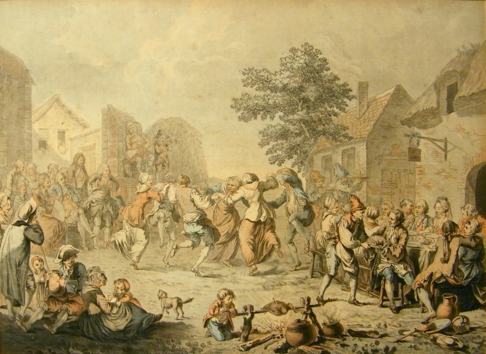 La noce de village ; Une Danse Champêtre (autre titre), Pierre Alexandre Wille, 18e siècle