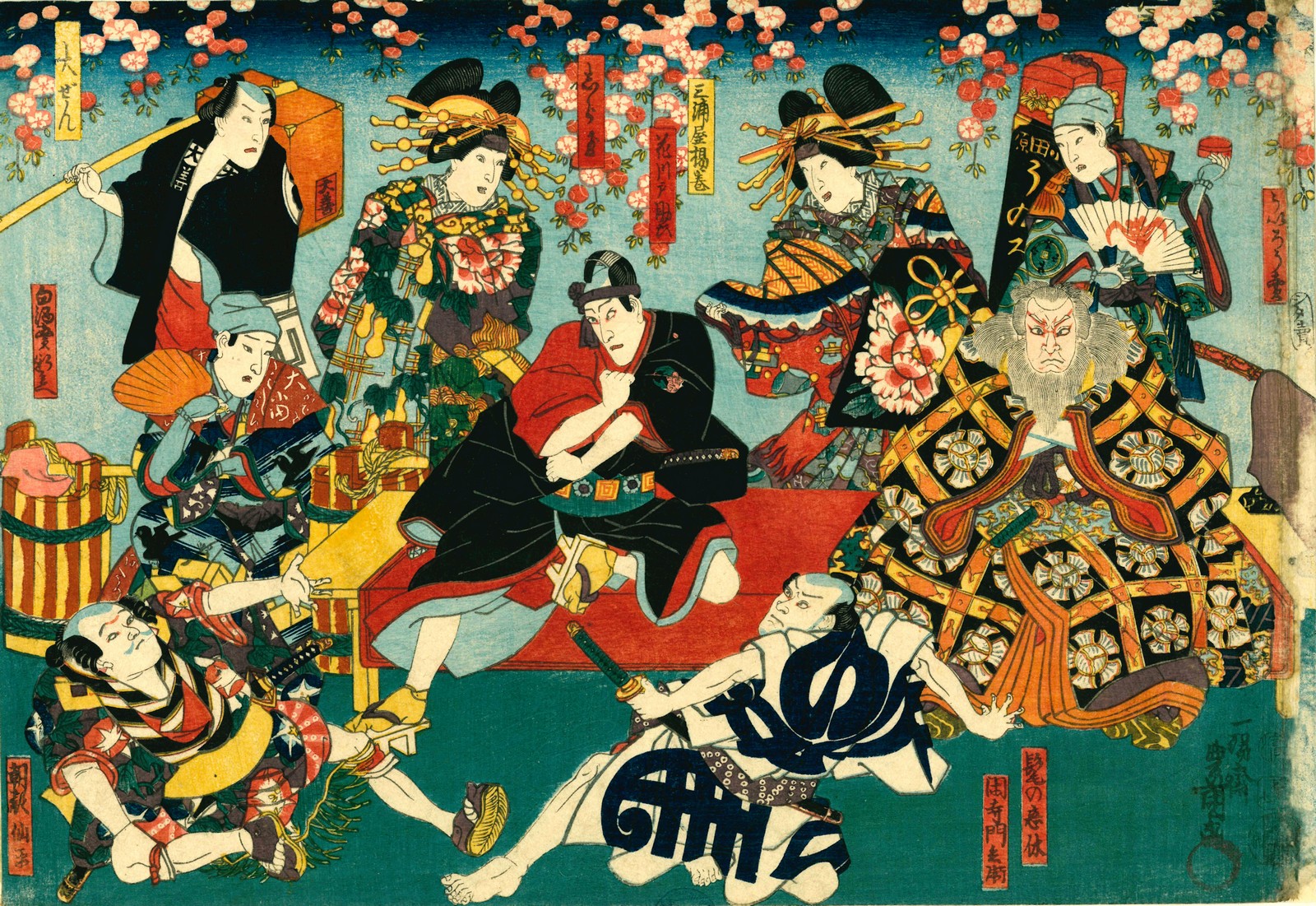 Scène de théâtre, Toyokuni Iii, 1ère moitié 19e siècle