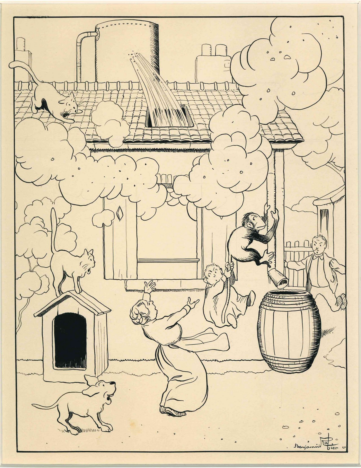 Chocolat ou le chimpanzé valet de chambre, Benjamin Rabier, 1916 vers