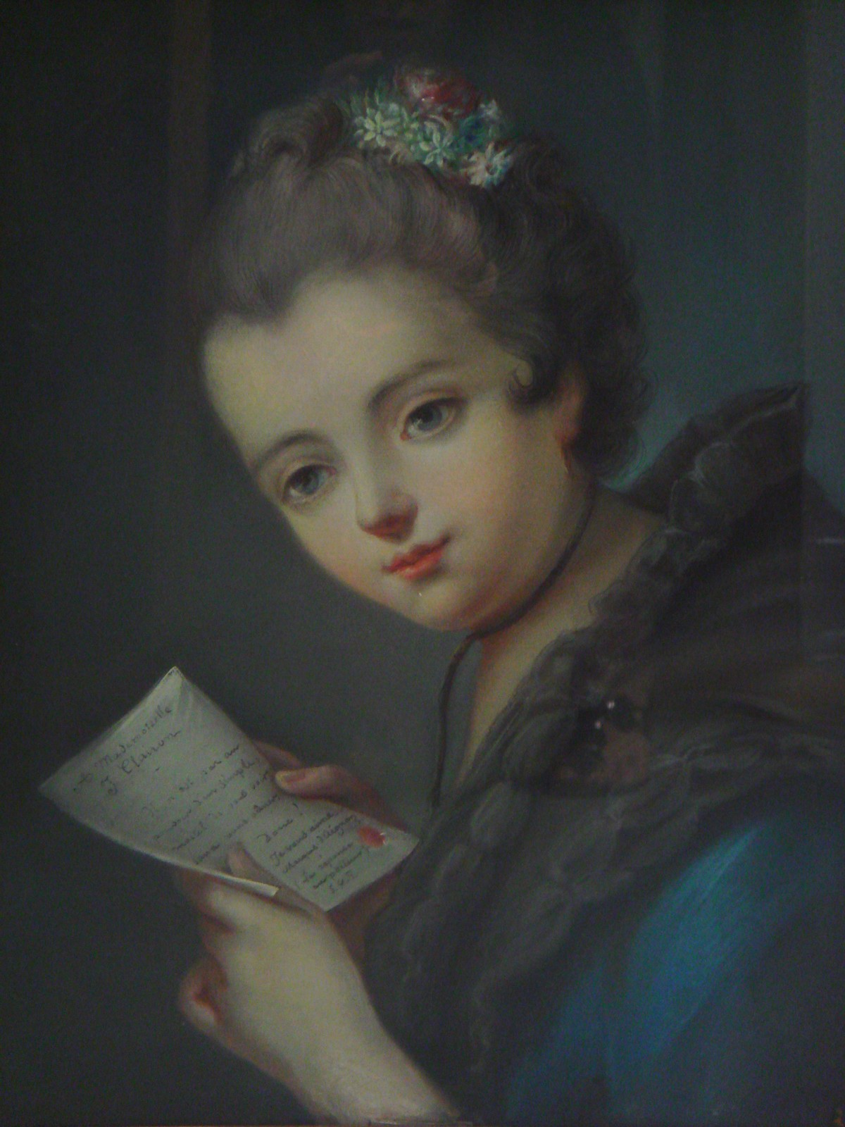 Portrait de Mlle Clairon ; Portrait de Mlle Clairon, soeur de la célèbre tragédienne (autre titre), Joseph Siffred Duplessis, 2e moitié 18e siècle