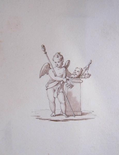 Putto ; Allégorie de la Comédie (autre titre), Sébastien Leroy, 1ère moitié 18e siècle