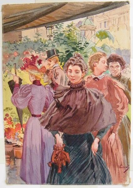 Le marché aux fleurs, Oswald Heidbrinck, 4e quart 19e siècle, 1er quart 20e siècle