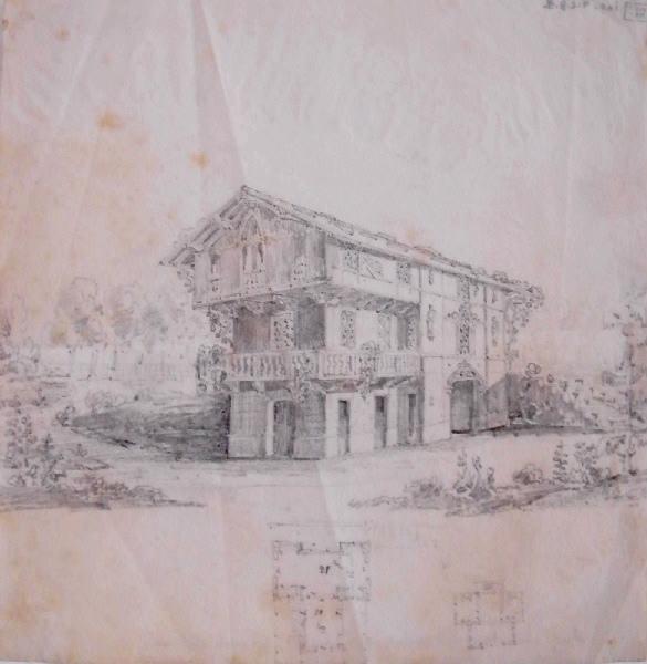 Vue d'un palais, Auguste Constantin, 1808