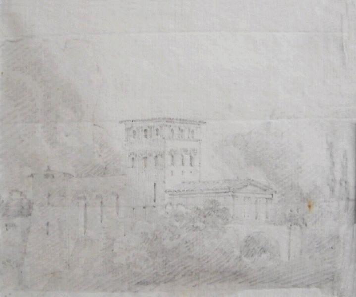 Villa dans un paysage de montagne, Auguste Constantin, 1808