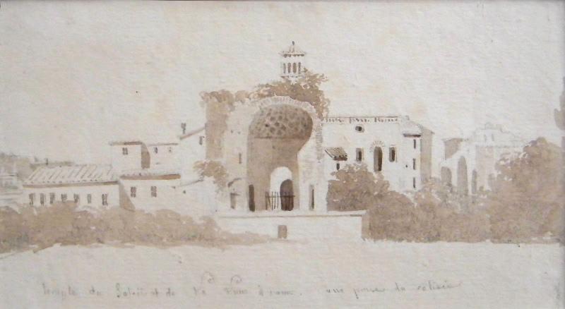 Temple du Soleil et de la Lune, Rome, Auguste Constantin, 1808