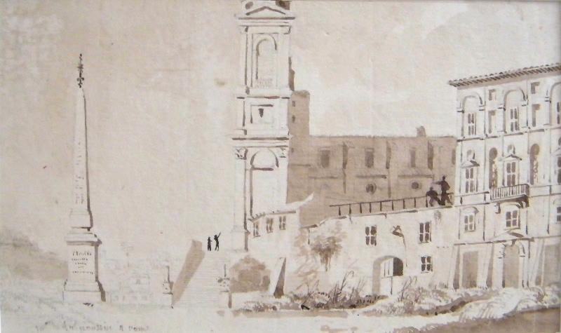 Vue de l'église de la Trinité-des-Monts, Auguste Constantin, 1808
